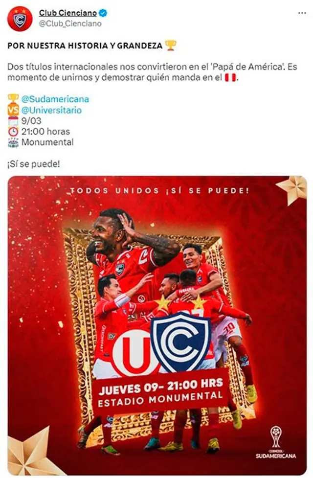 Universitario vs Cienciano
