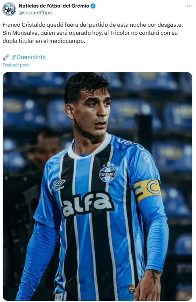 Gremio vs Alianza Lima, Franco Cristaldo