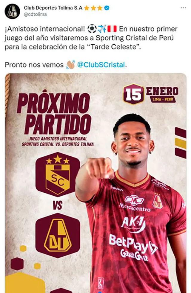 Sporting Cristal vs Deportes Tolima