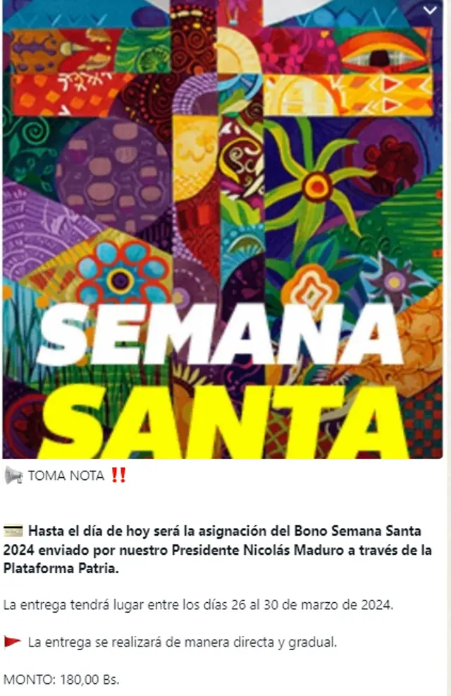bono semana santa