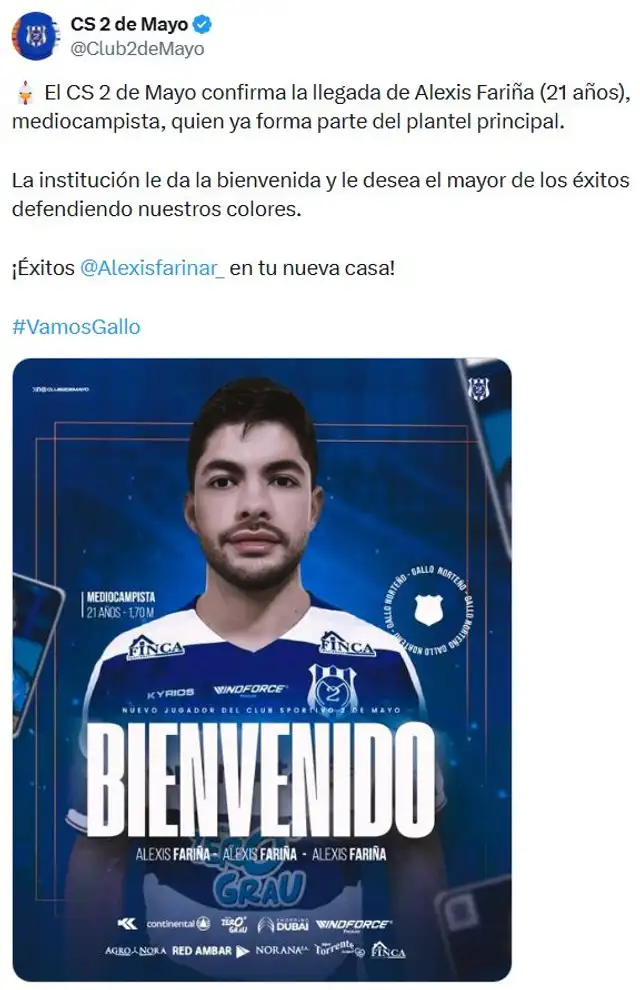 2 de Mayo, Sporting Cristal