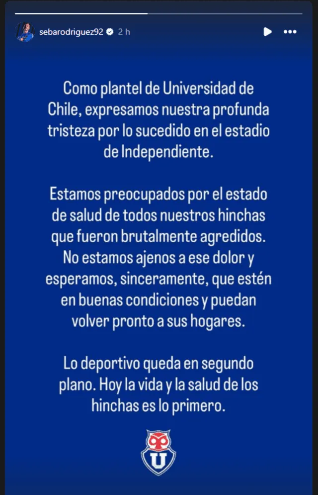 Sebastián Rodríguez, Independiente vs U de Chile