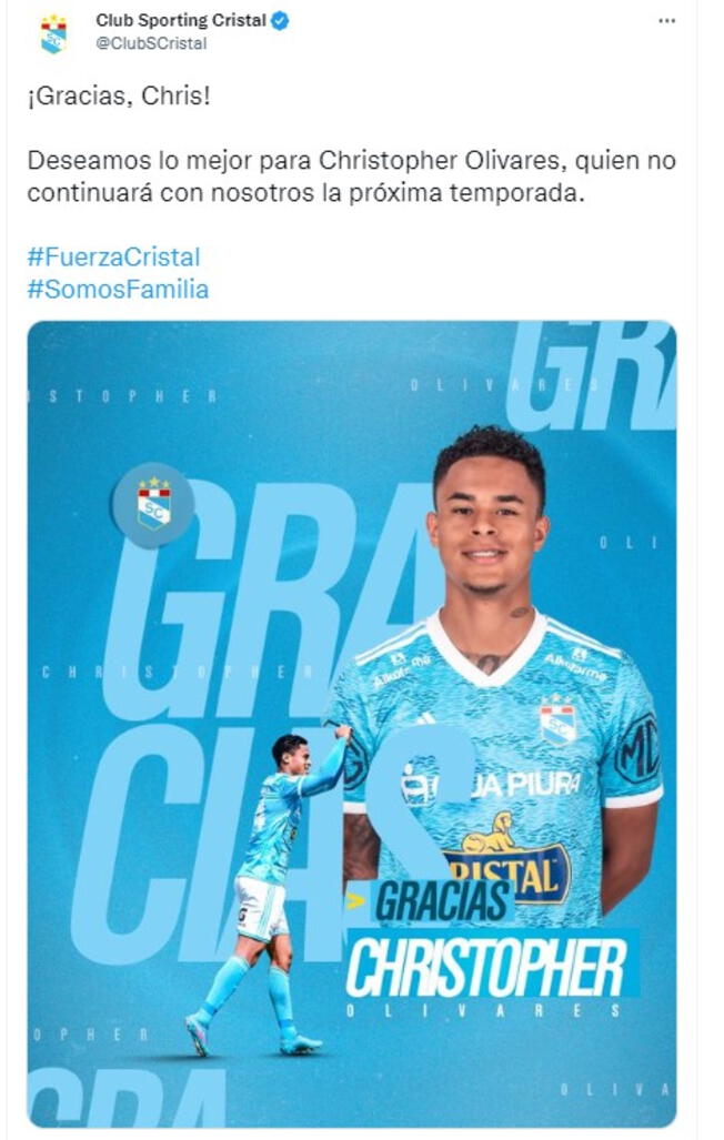 Olivares no va más en Sporting Cristal.   