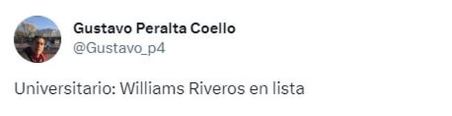 Williams Riveros en la lista de viajeros   