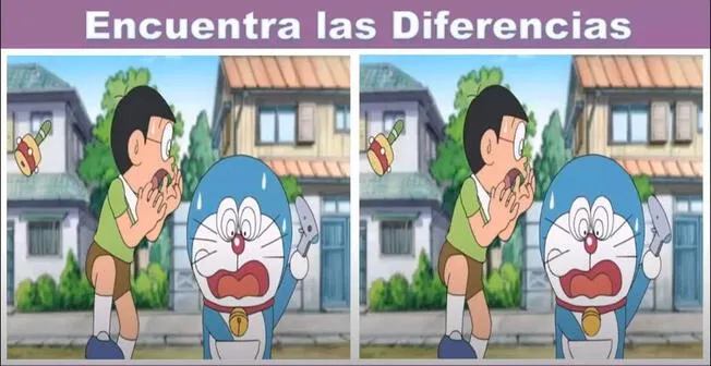 Podrás encontrar las diferencias en 'Nobita y Doraemon'? Solo tienes 7  segundos en este reto