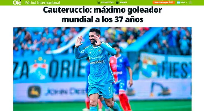  Martín Cauteruccio es noticia en Argentina   