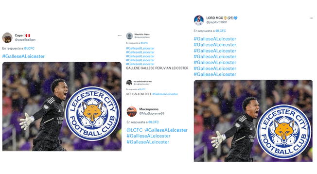  Hinchas de Leicester hicieron campaña para fichar a Pedro Gallese. (Foto: Twitter)   