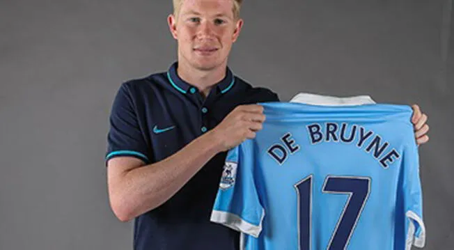 Kevin De Bruyne usará la camiseta 17 en el Manchester City.