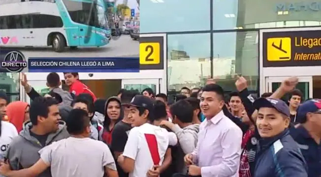 Perú vs. Chile: hinchas hostigaron a 'sureños' en su llegada a Lima