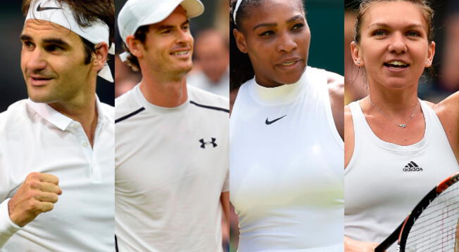 Federer, Murray, Williams y Halep en octavos de final de Grand Slam