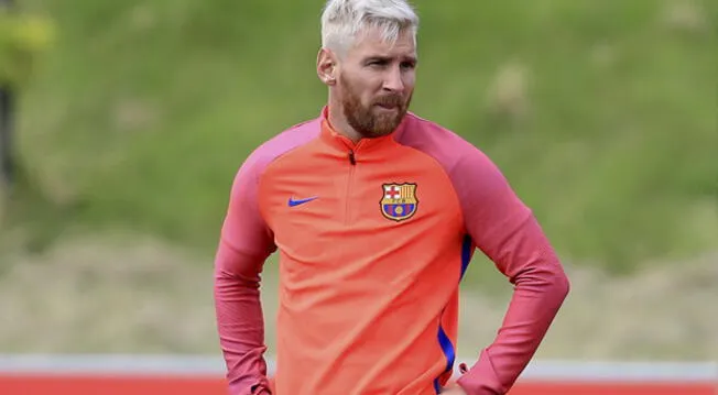 Lionel Messi durante un entrenamiento del Barcelona en Inglaterra.
