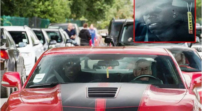 Paul Pogba llegó en un auto de lujo a Manchester. Este martes sería presentado oficialmente. 