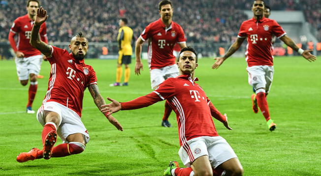 Bayern Munich venció 5-1 al Arsenal, por octavos de final de la Champions League.