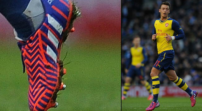 Mesut Özil juega en el Arsenal y luce botines Adidas. 