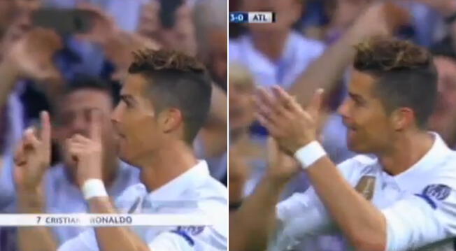En el Real Madrid vs. Atlético Madrid, Cristiano Ronaldo hizo un curioso gesto en el tercer gol.