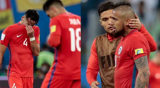 El desolador llanto de Arturo Vidal y Gonzalo Jara tras perder la final de la Copa Confederaciones [VIDEO] 