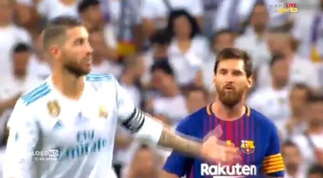 En el Real Madrid vs. Barcelona, Sergio Ramos provocó a Lionel Messi y el argentino lo insultó.