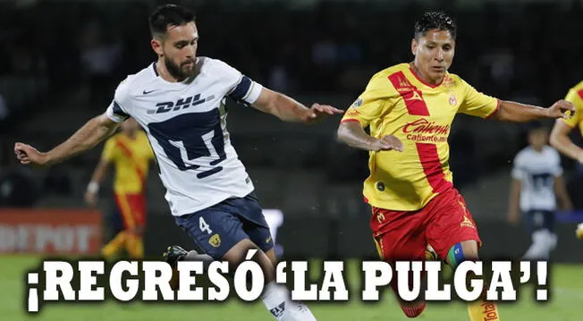 Monarcas Morelia derrotó 2-1 a Pumas con golazo de Raúl Ruidíaz en la Liga MX.