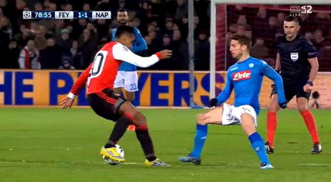 Champions League: Mira la agónica asistencia de Renato Tapia para la victoria del Feyenoord ante el Napoli [VIDEO]