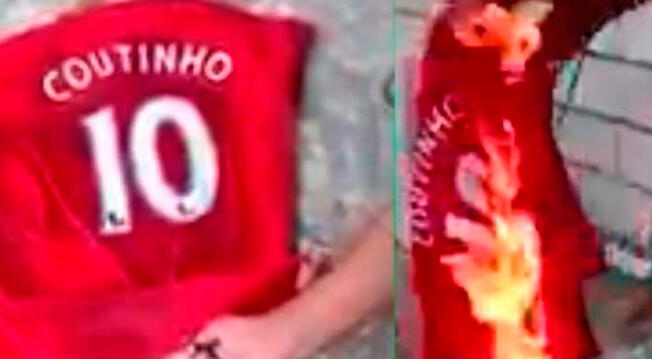 Philippe Coutinho: hinchas de Liverpool queman su camiseta por fichaje a FC Barcelona