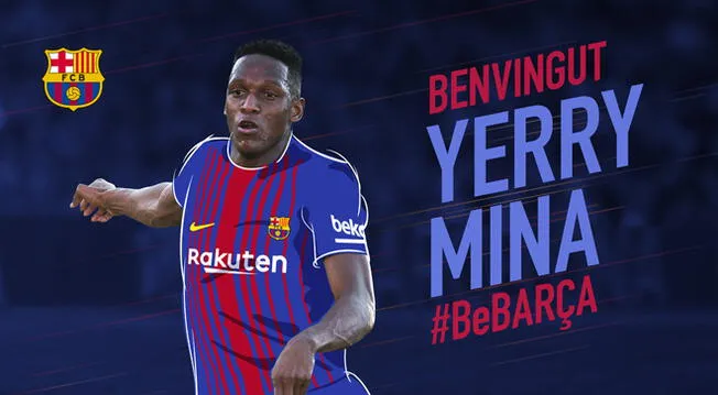 Yerry Mina firmó por cinco años y medio con una cláusula de salida de 100 millones de euros