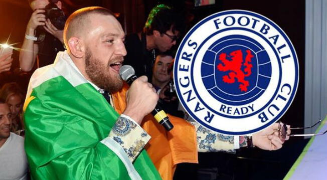 Conor McGregor fue sorprendido por hinchas del Rangers. Foto: Internet/Medios