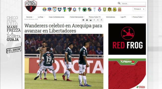 Prensa chilena informa de la eliminación del Melgar. Foto: Internet/Medios