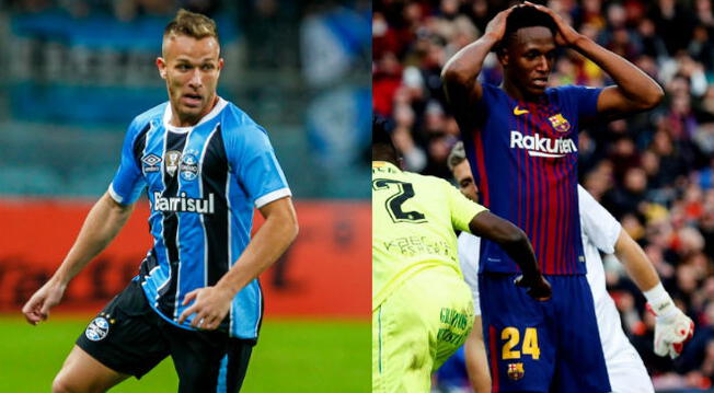 Arthur llegará al Barcelona en 2019 y Yerry Mina necesita destacar para poder quedarse. Foto: Internet/Medios