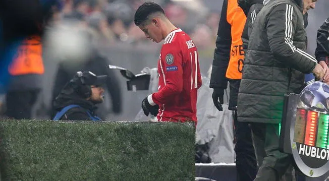 James Rodríguez aún no ha conseguido anotar con el Bayern Múnich en la Champions League.