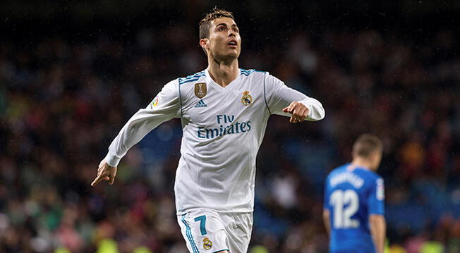 Cristiano Ronaldo celebra un gol con el Real Madrid.
