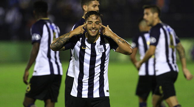 Alejandro Hohberg celebra su gol ante Ayacucho FC.