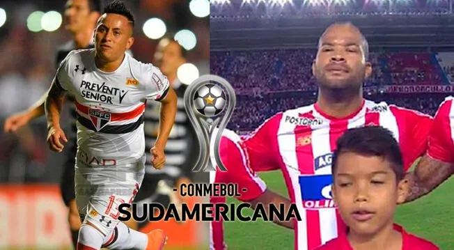 Christian Cueva (Sao Paulo) y Alberto Rodríguez (Junior de Barranquilla) conocieron a sus rivales en la Copa Sudamericana.