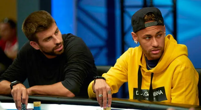 Piqué y Neymar participaron de una partida de póker en Barcelona.