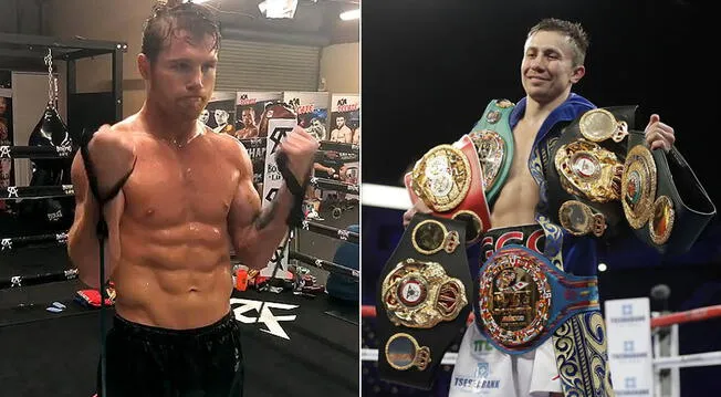 Saúl 'Canelo' Álvarez le muestra sus abdominales de acero a Gennady Golovkin | boxeo