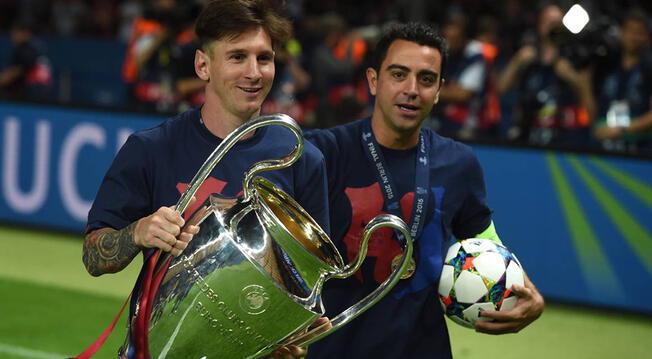 Lionel Messi y Xavi Hernández, dos leyendas del Barcelona.