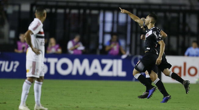 Vasco da Gama venció 2-0 a Sao Paulo por el Brasileirao