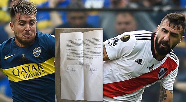 River Plate vs Boca Juniors: Se filtra documento en el que presidentes de ambos clubes se comprometen a jugar la final hoy | Copa Libertadores | CONMEBOL.
