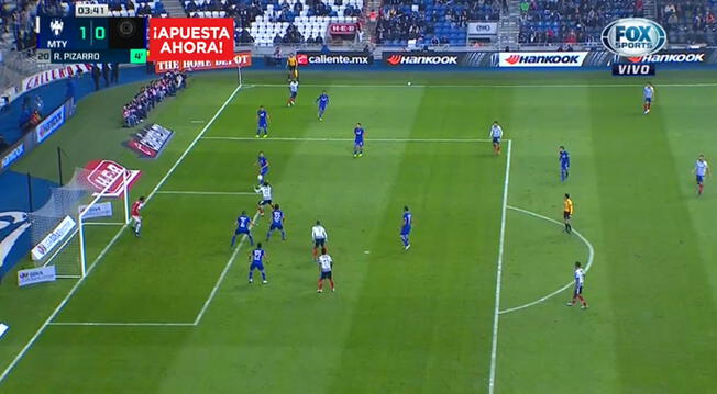 Monterrey vs Cruz Azul EN VIVO: Rodolfo Pizarro anotó el 1-0 con golazo de cabeza