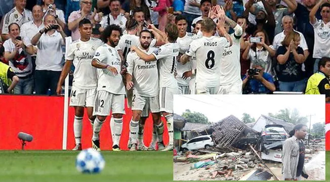 Real Madrid, el mundo del deporte se solidariza con víctimas del Tsunami de Indonesia