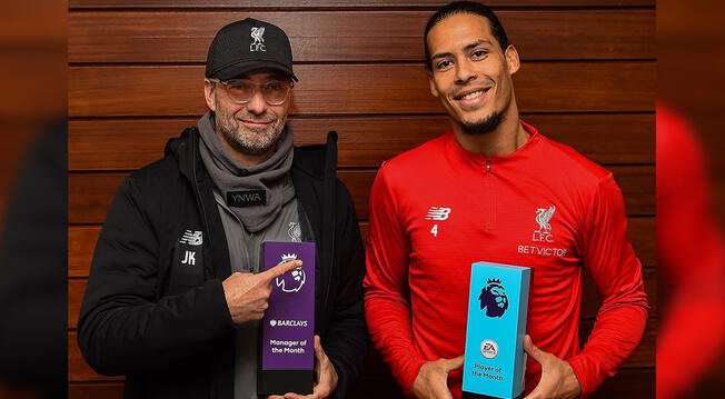 Liverpool: Jürgen Klopp y Virgil Van Dijk arrasan con los premios de diciembre de la Premier League.