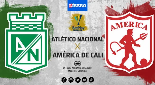 Ver Win Sports EN VIVO y ONLINE, partido Atlético Nacional vs. America Cali tarjeta  roja directa minuto a minuto por Liga BetPlay 2022 | FÚTBOL COLOMBIANO