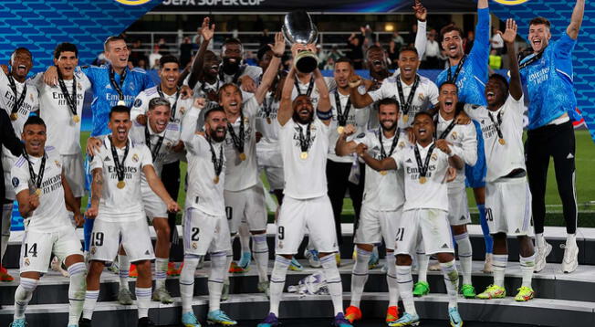 Real Madrid celebró el título de la Supercopa de Europa