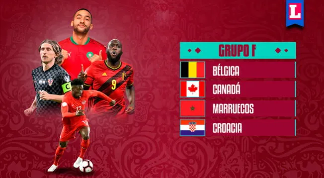Grupo F Mundial Qatar 2022: Bélgica, Canadá, Marruecos y Croacia. | Foto: LIBERO.   
