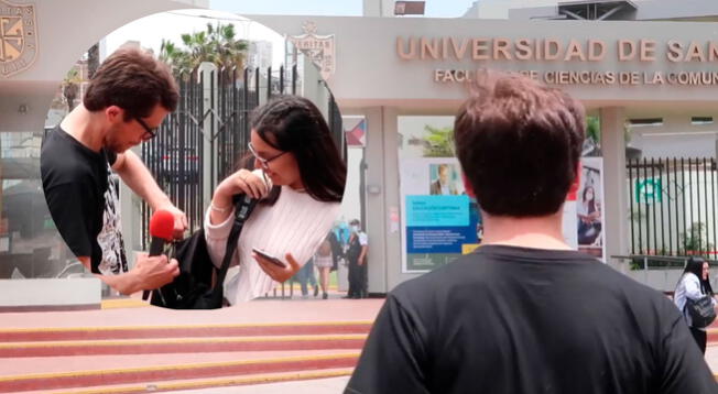 Youtuber fue a la USMP y empezó a revisar mochilas de los estudiantes.