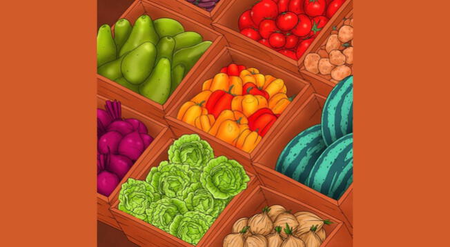 ¿Podrás encontrar la zanahoria entre todas las verduras?