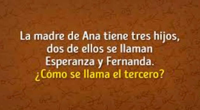 ¿Podrás hallar la respuesta en 5 segundos? Veamos si lo logras.  Foto: Pinterest    