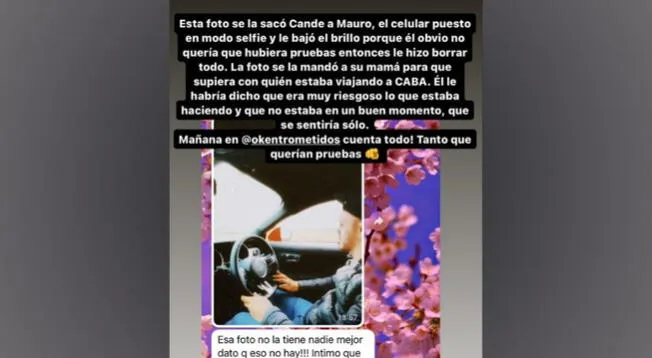 <strong> Esta es una de las historias publicada por Gossipeame, indicando el presunto acto de infidelidad. Foto: Gossipeame | Instagram</strong>   