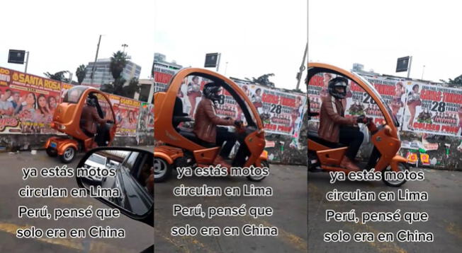 Peruano se vuelve viral por pasear en moto de 'Dragon ball' por las calles de Lima.