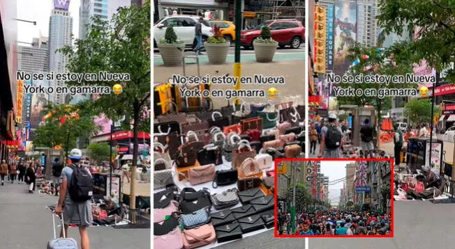 Peruana pasea por Nueva York y se sorprende con el comercio ambulatorio