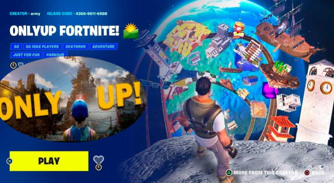 Only Up Llega A Fortnite Así Podrá Acceder Gratis Al Mapa Creativo Y Jugar Con Todos Tus Amigos